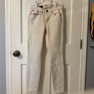 J. Crew Cream Skinny "Toothpick" Ankle Jeans